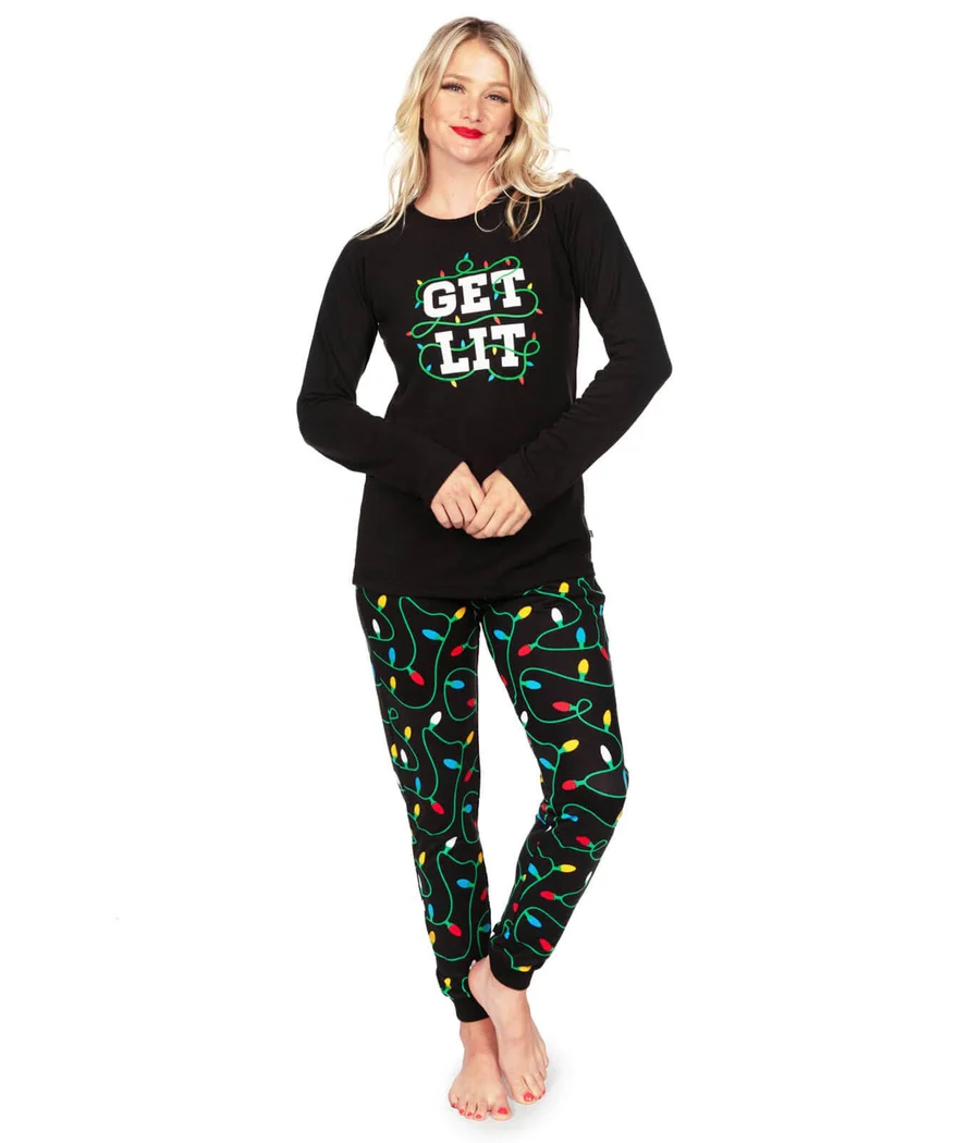 Matching Get Lit Couples Pajamas - Image 6