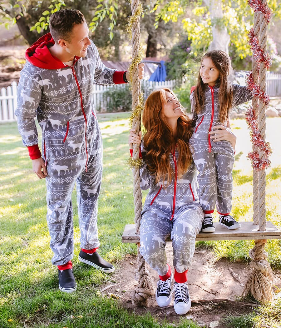 Matching Grey Moose Family Jumpsuits - Image 2