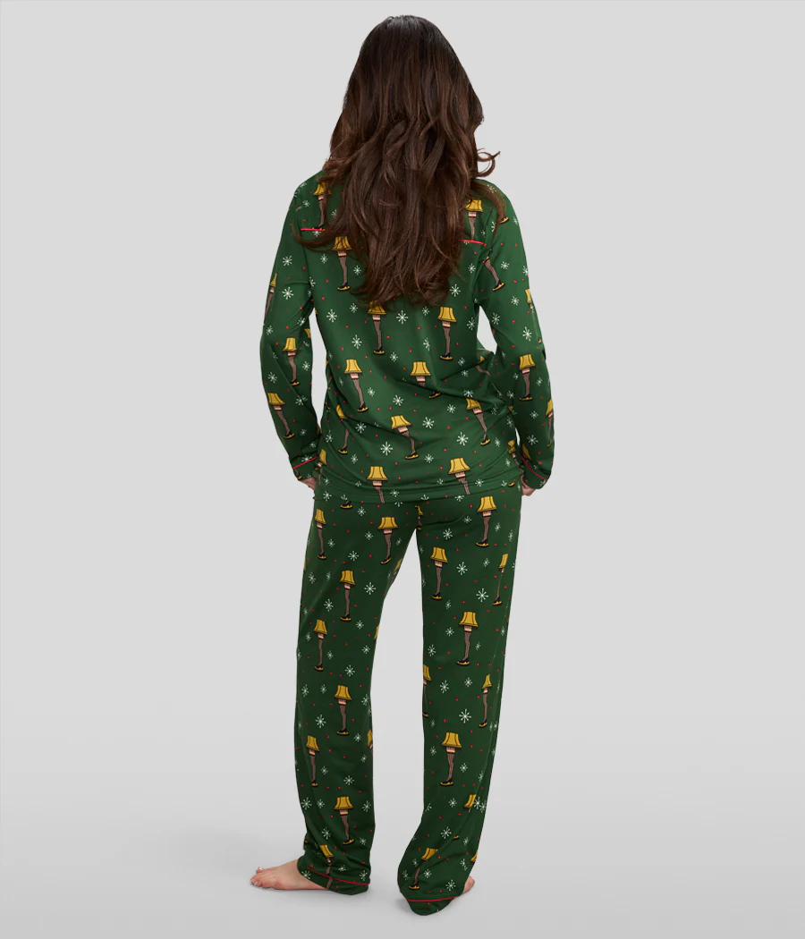 Matching Christmas Story Leg Lamp Couples Pajamas - Image 4
