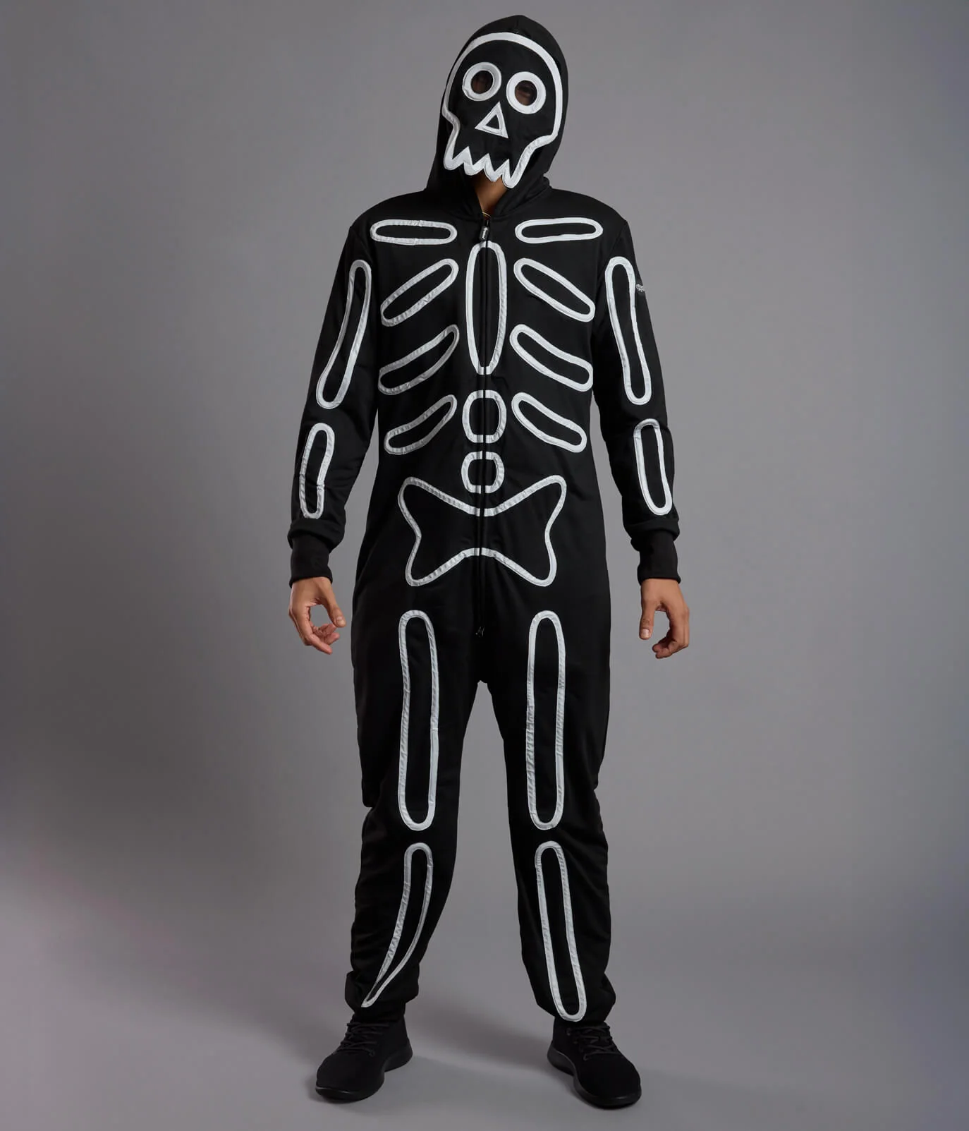 Men's Neon LED Light Up Skeleton Costume - Image 4