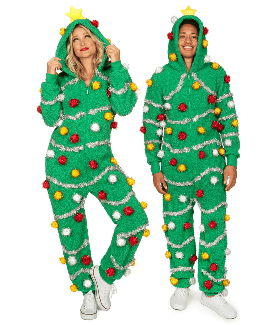 Matching Oh Christmas Tree Couples Jumpsuit - Image 2
