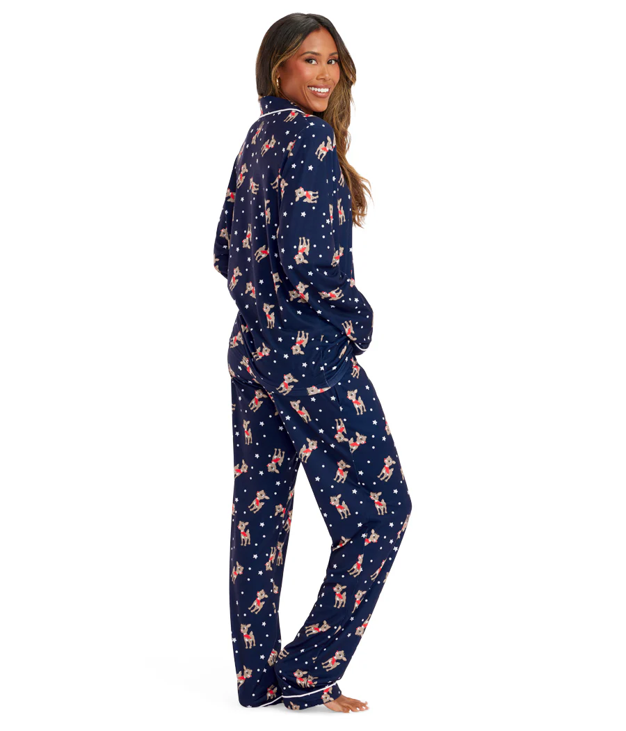 Women's Rudolph Lapel Pajama Set - Image 3