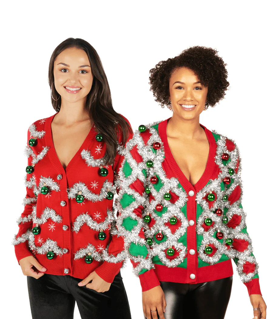 Matching Tacky Tinsel Couples Ugly Christmas Sweater - Image 3