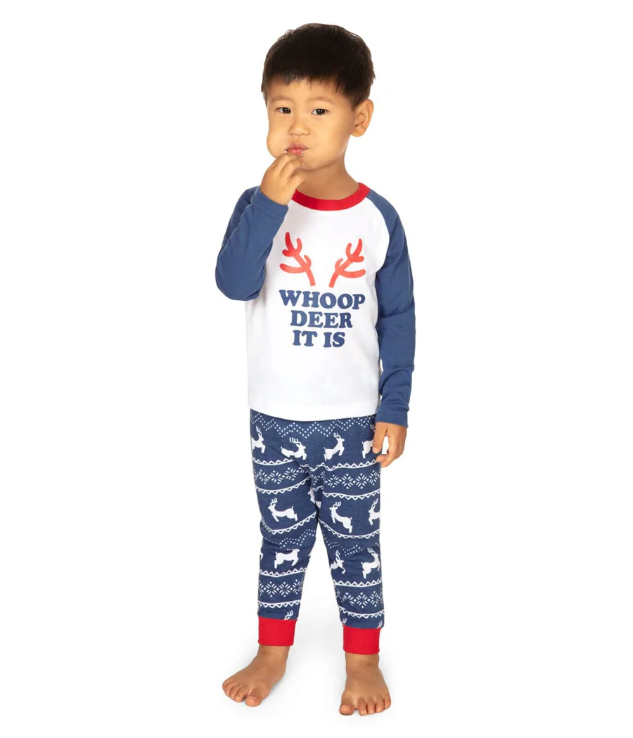 Toddler Boy's Whoop Deer It Is Crew Neck Pajama Set - Image 2
