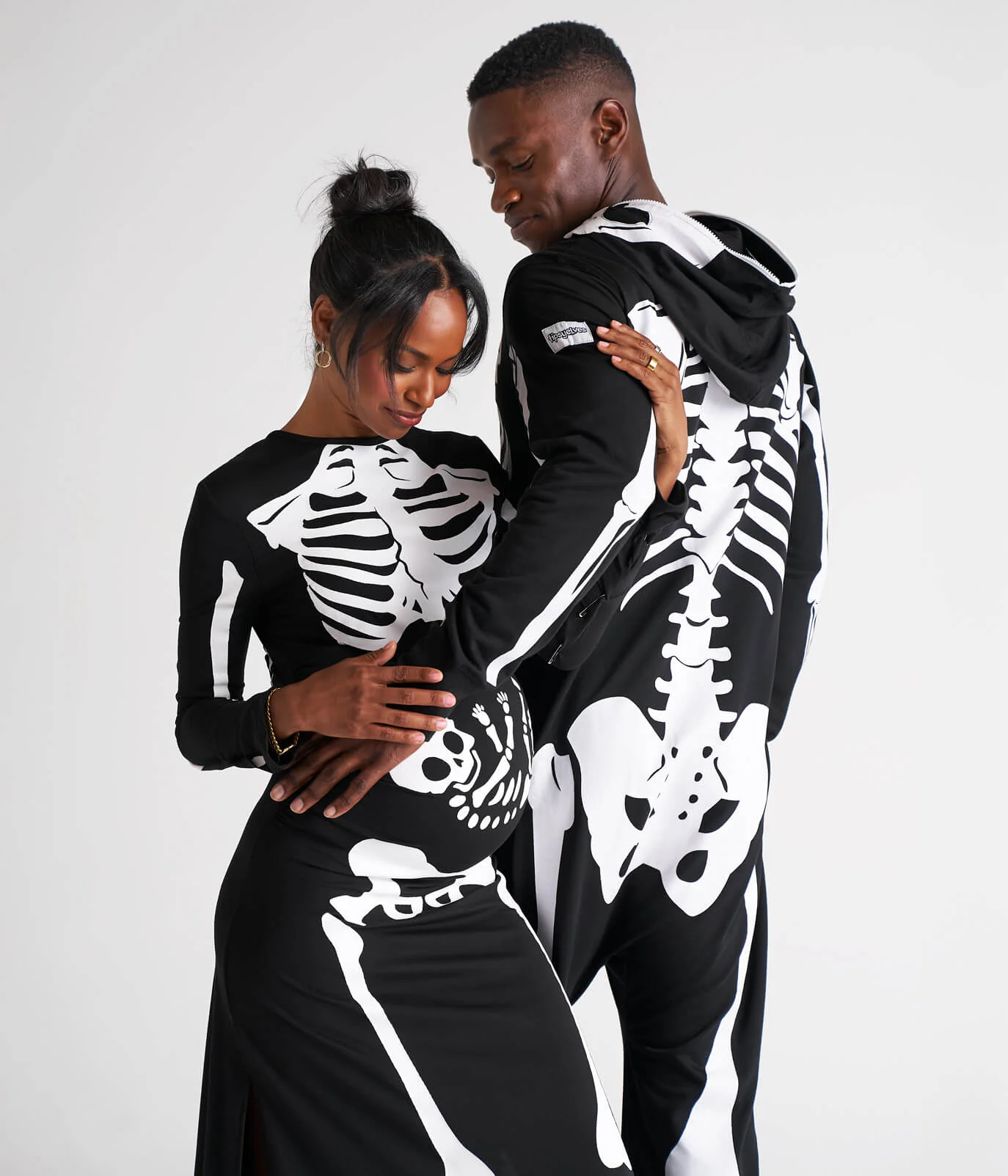 Maternity Skeleton Couples Costumes - Image 2