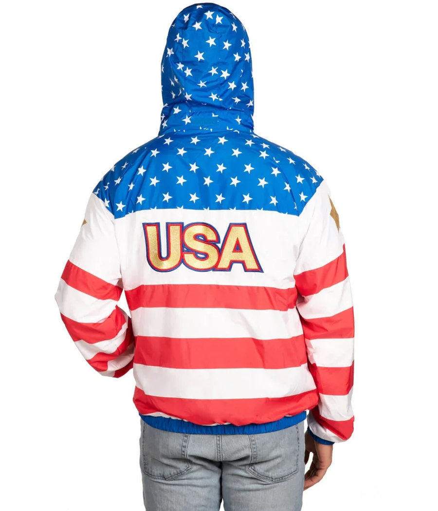 Men's American Flag Windbreaker Jacket - Image 3