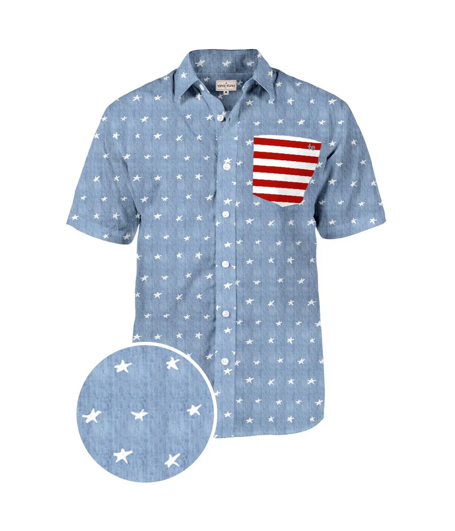 Men's American Pride Button Down Shirt - Image 2