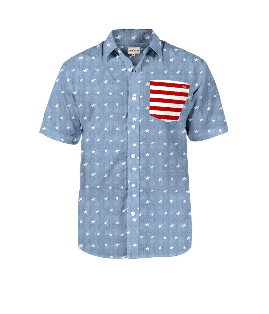 Men's American Pride Button Down Shirt - Image 5