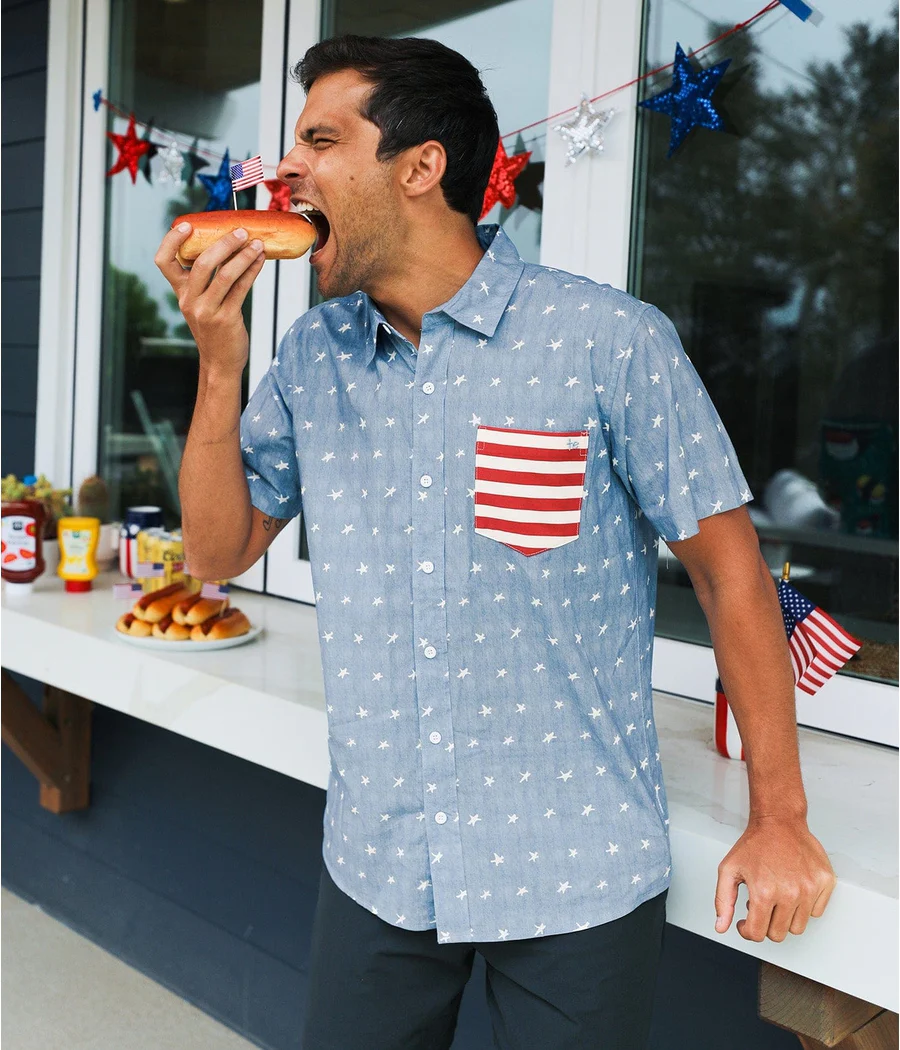 Men's American Pride Button Down Shirt - Image 6