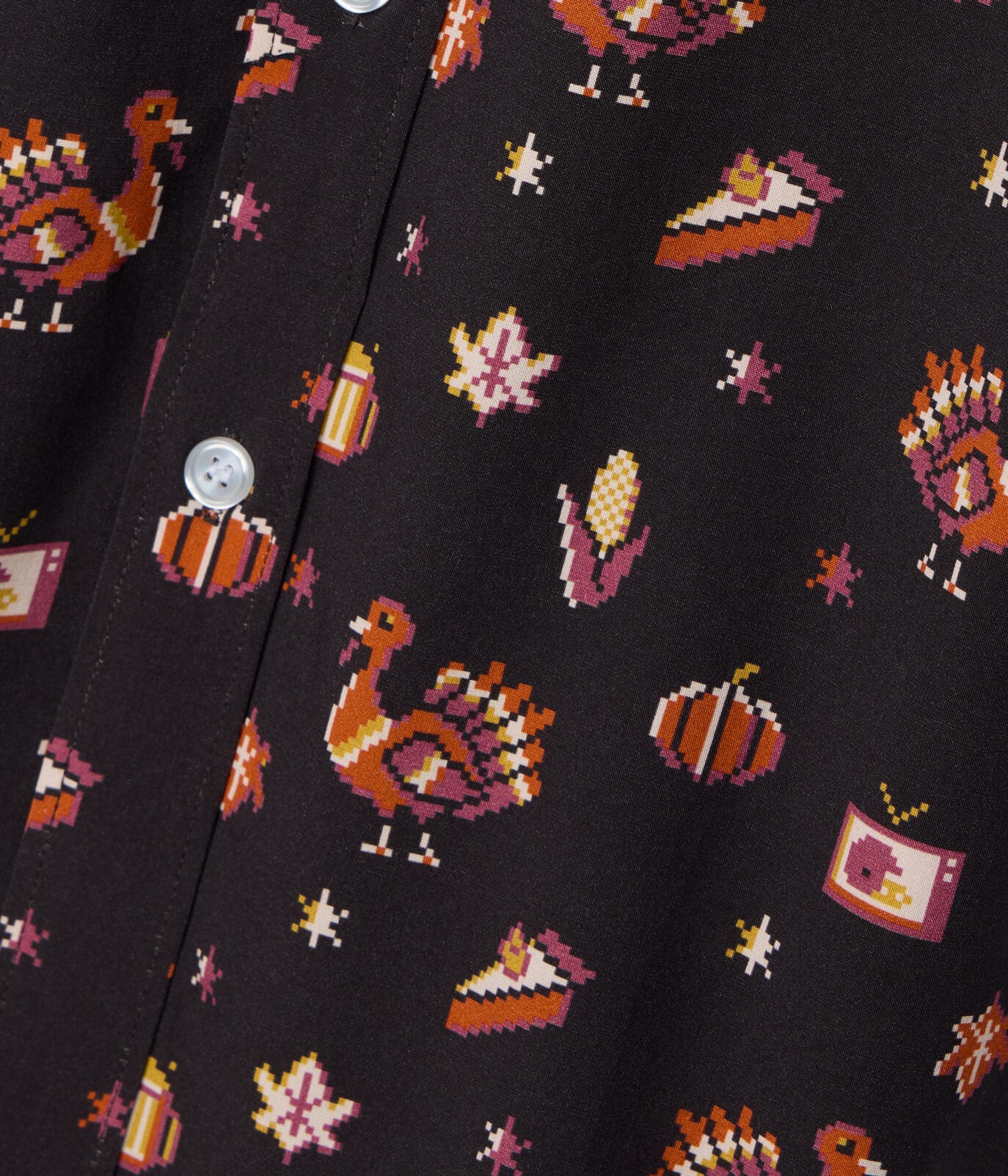 Men's 8-Bit Turkey Button Down Shirt - Image 5
