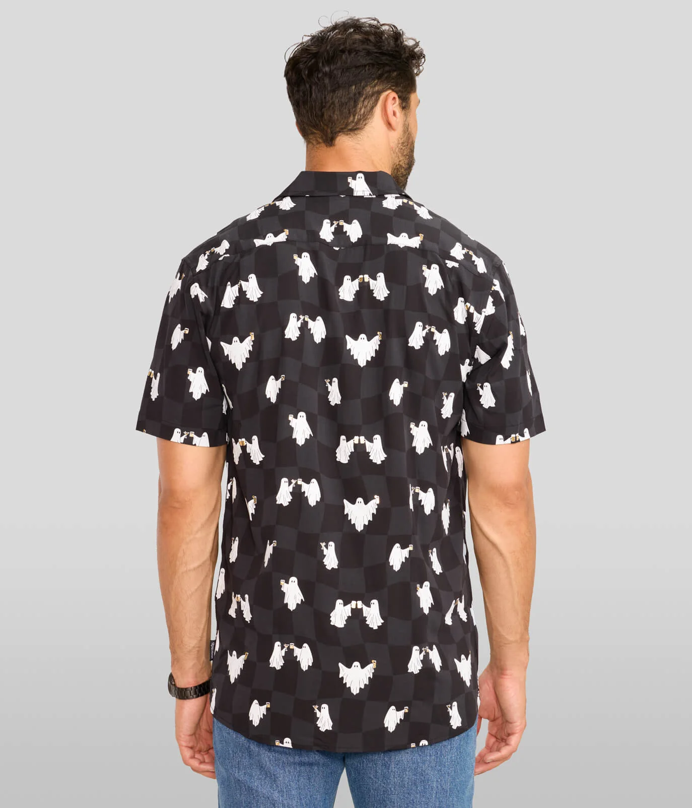 Men's BOOze Ghost Button Down Shirt - Image 3