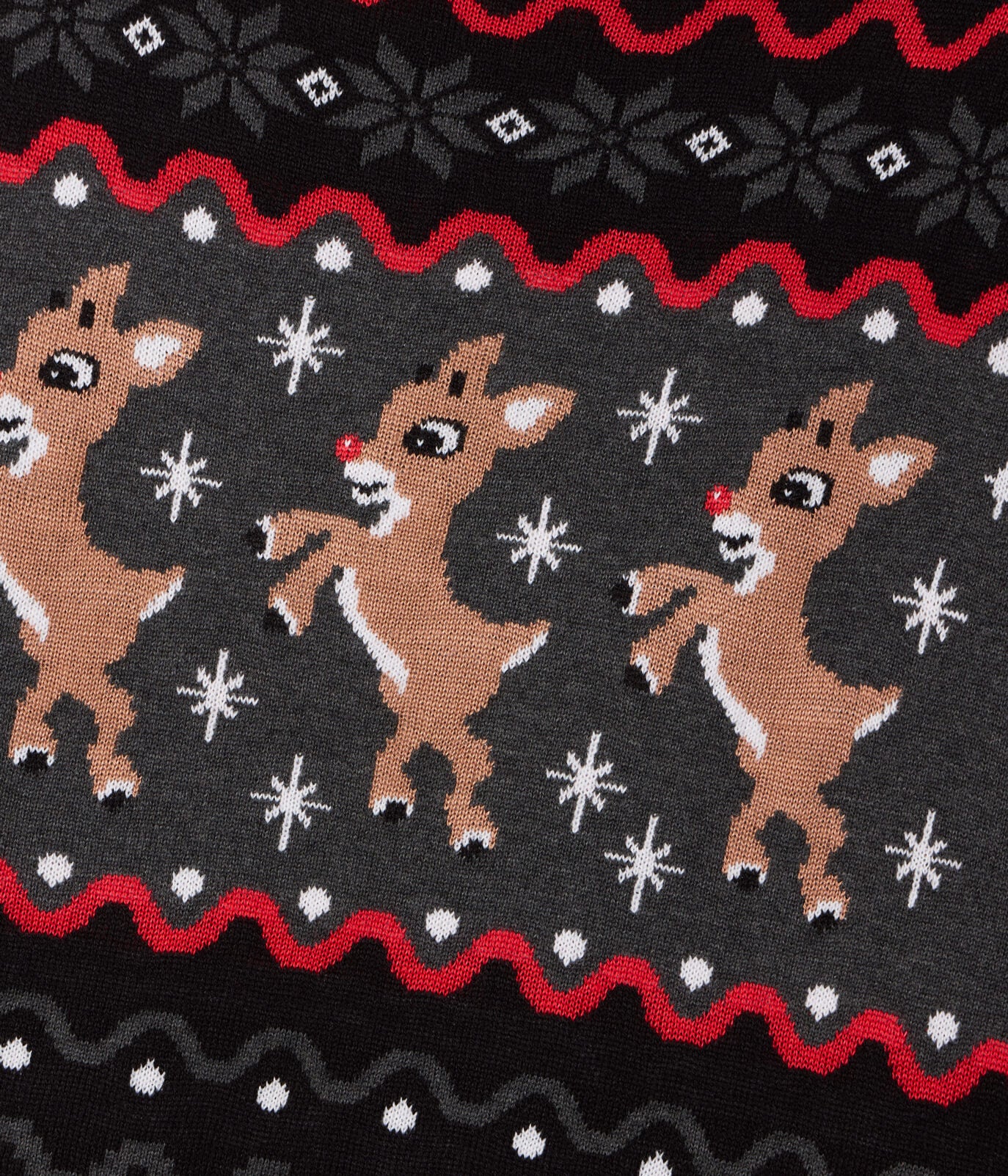 Men's Dark Fair Isle Rudolph Ugly Christmas Sweater - Image 4