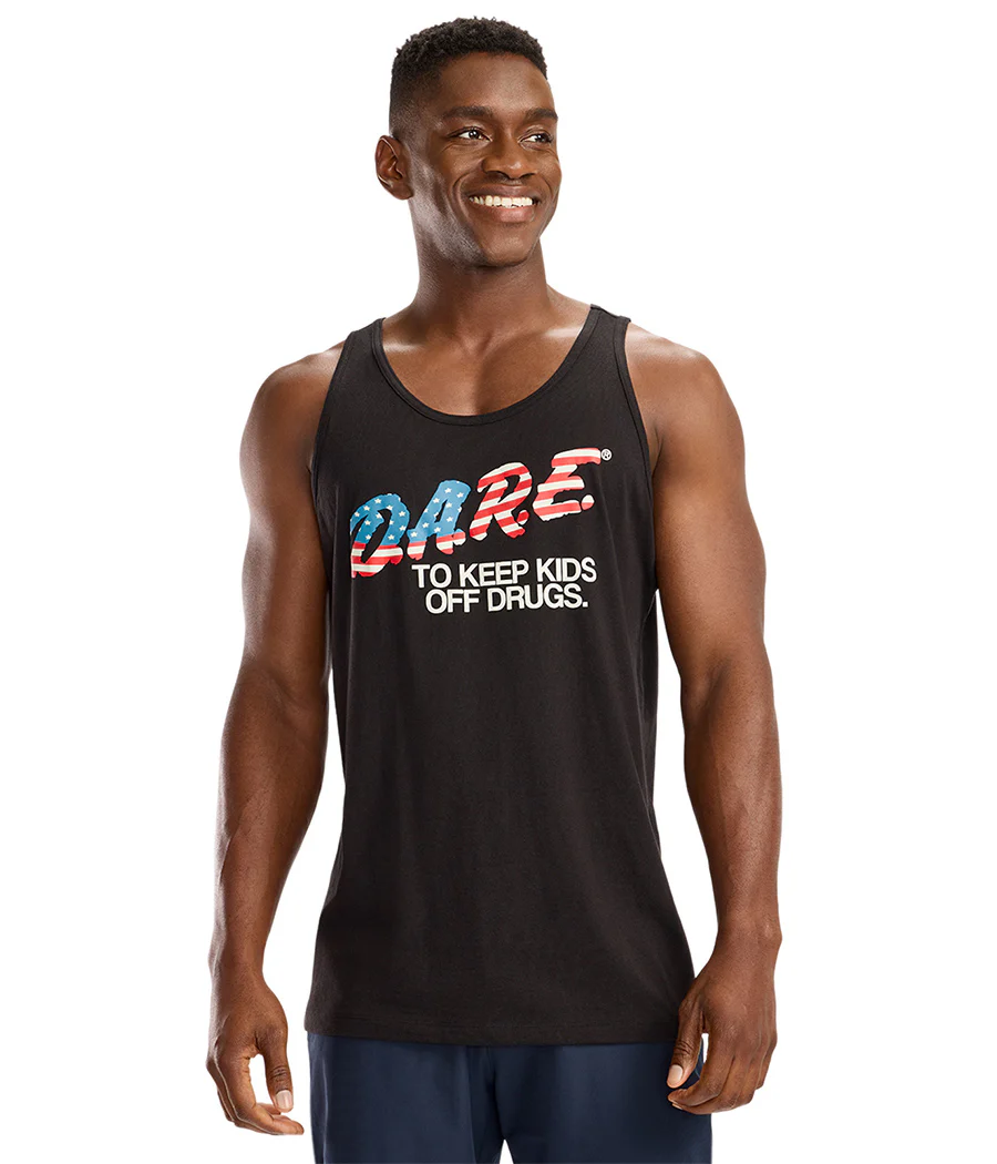 Men's Declaration of DARE Tank Top (Black) - Image 2