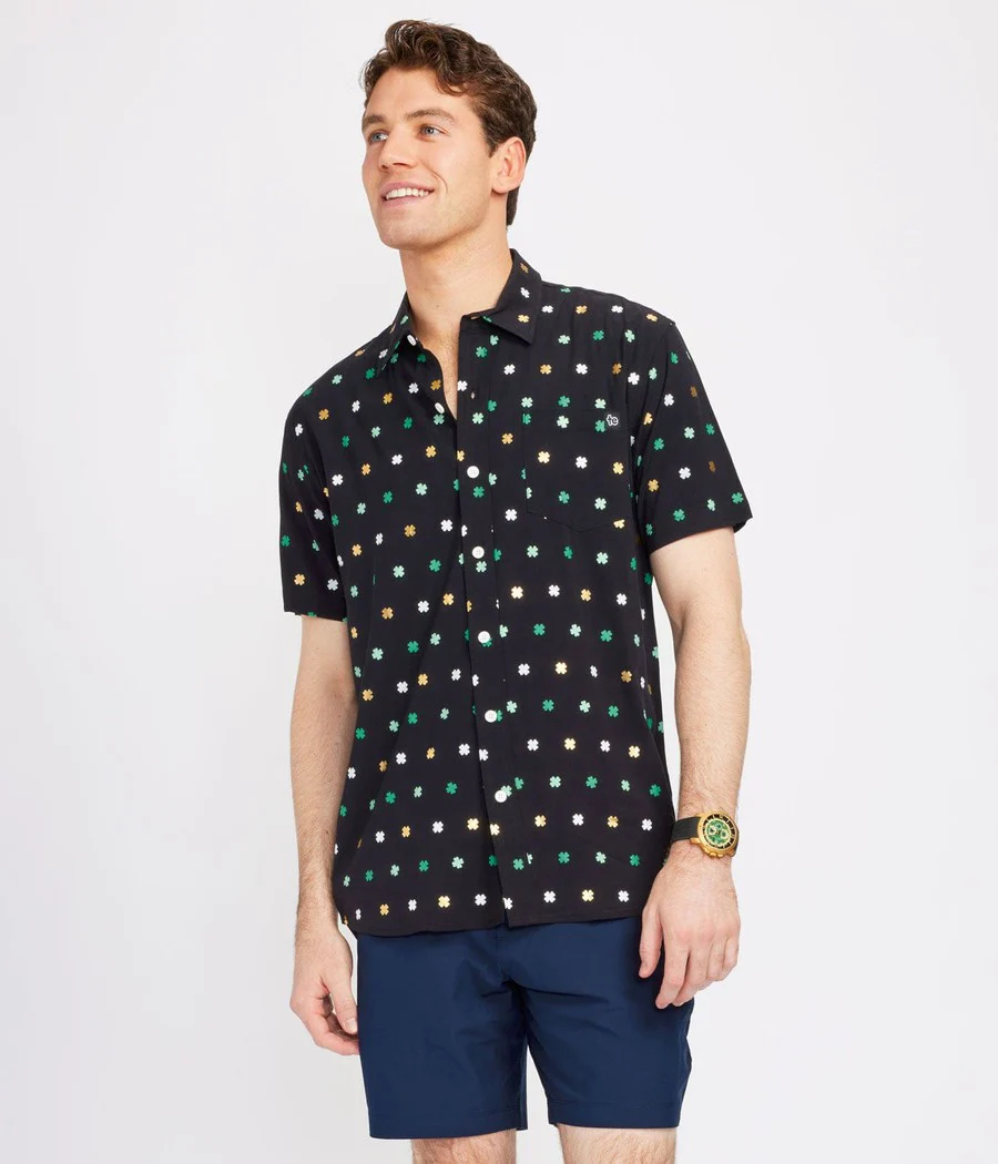 Men's Gold Foil Button Down Shirt - Image 2