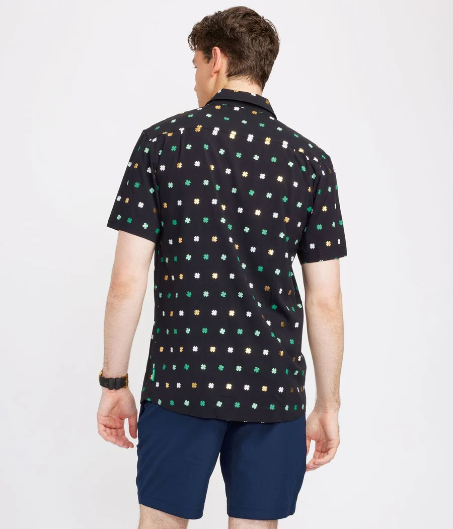 Men's Gold Foil Button Down Shirt - Image 3