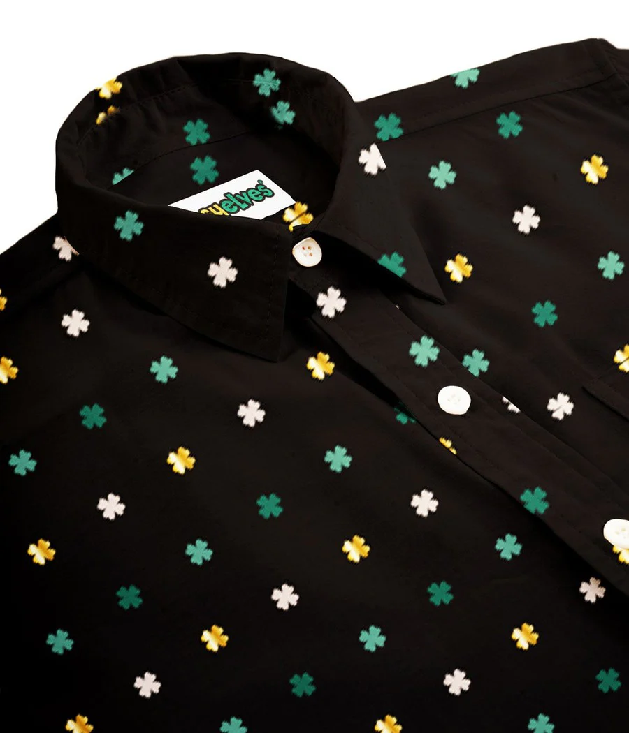 Men's Gold Foil Button Down Shirt - Image 4