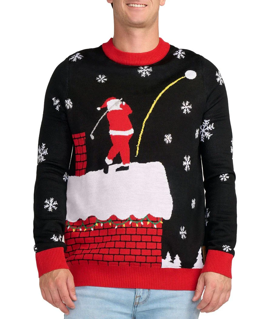 Men's Santa Slice Light Up Ugly Christmas Sweater - Image 2