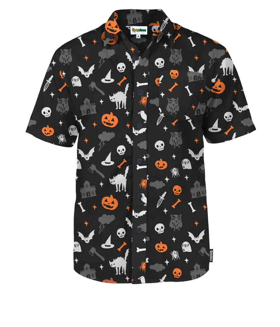 Men's Halloween Night Button Down Shirt - Image 3