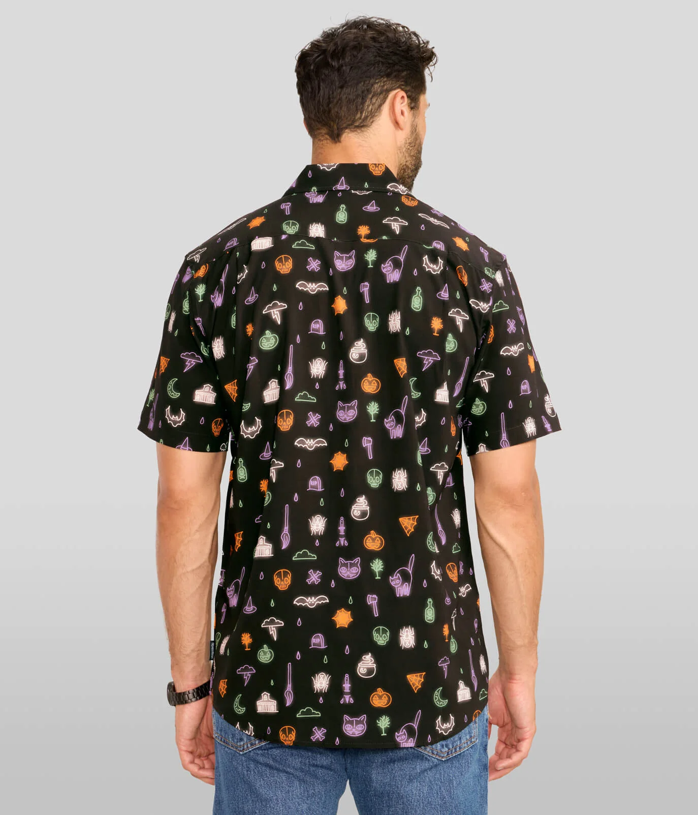 Men's Black Magic Button Down Shirt - Image 3