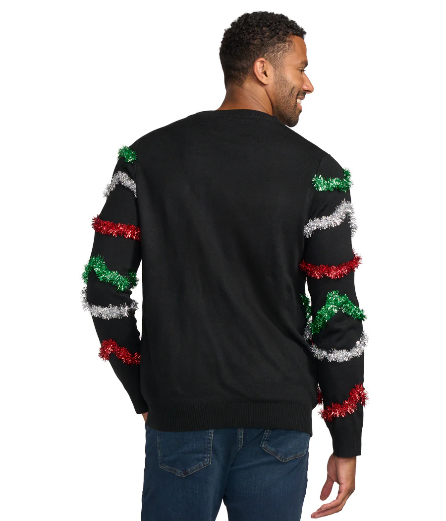 Men's Midnight Garland Light Up Ugly Christmas Sweater - Image 2