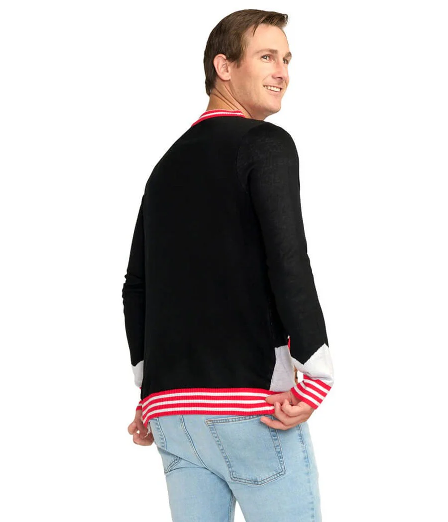 Men's Full Moon Santa Light Up Ugly Christmas Sweater - Image 2