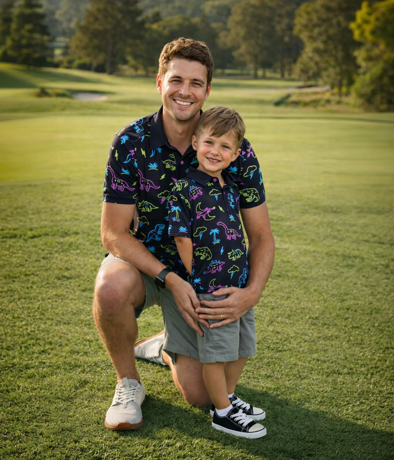 Men's Neon Dinosaur Golf Polo - Image 5