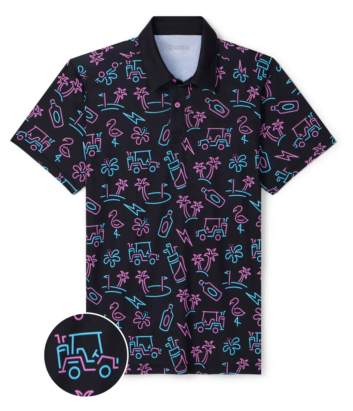 Men's Glowing Game Golf Polo