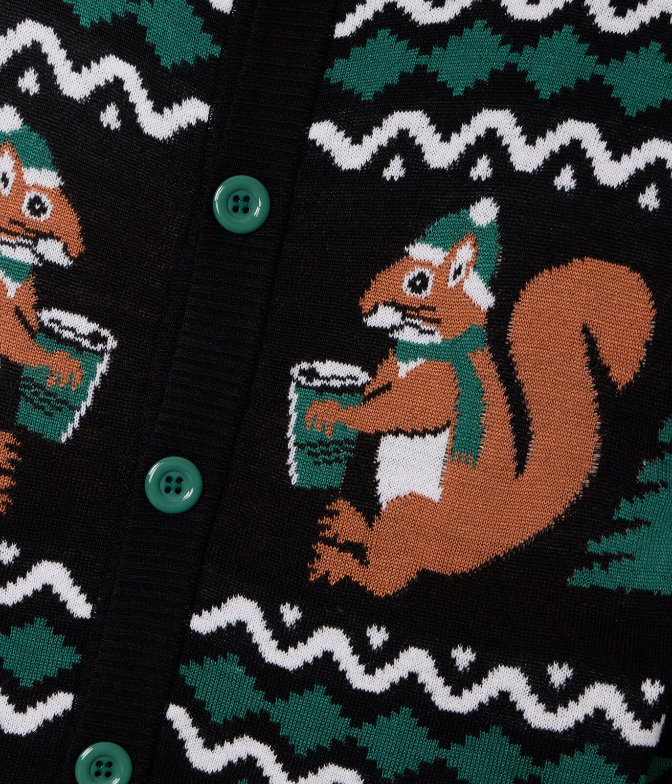 Men's Nutty Noel Ugly Christmas Cardigan Sweater - Image 5