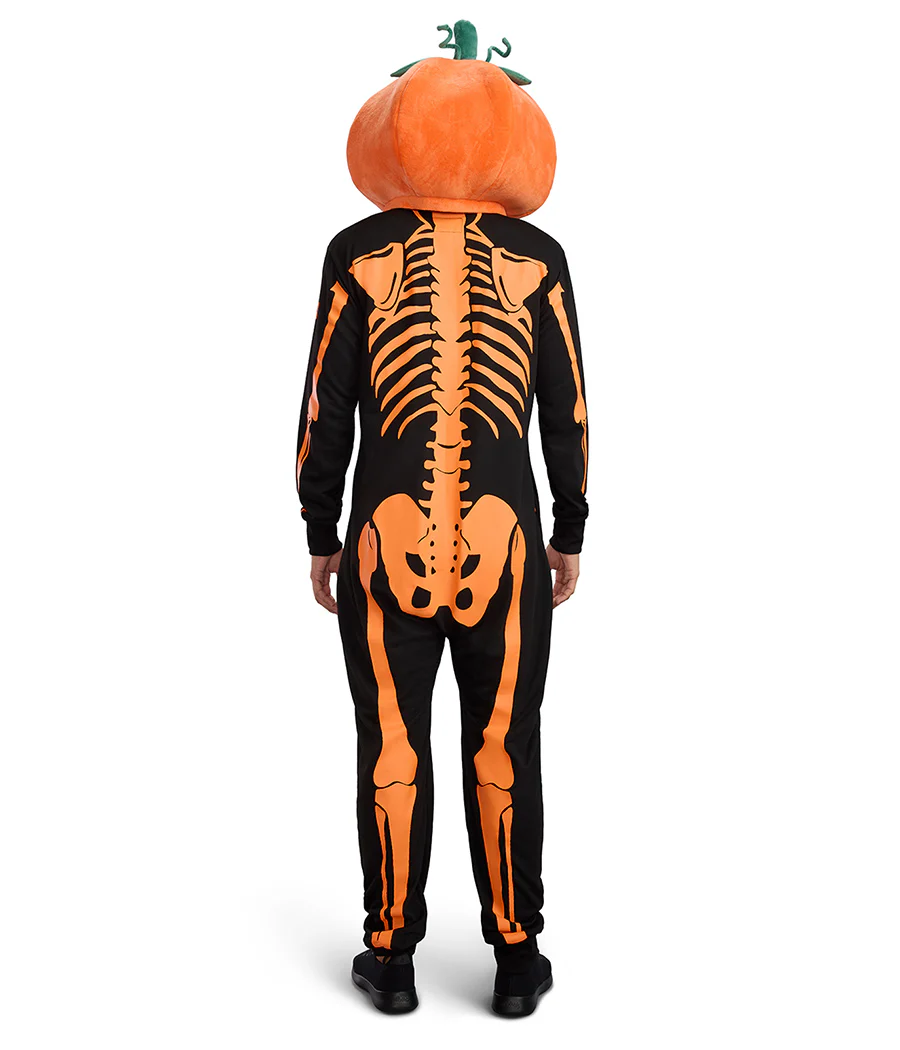 Men's Pumpkin Head Skeleton Costume - Image 3