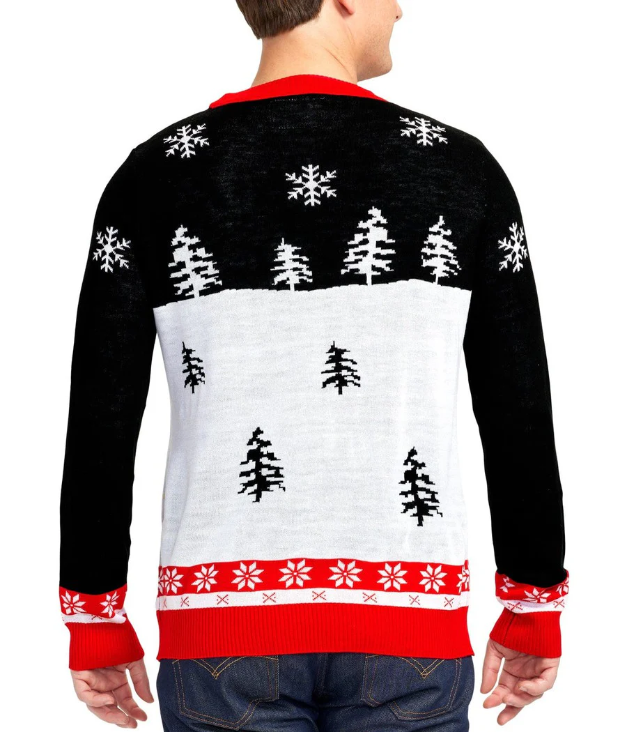 Men's Yellow Snow Light Up Ugly Christmas Sweater - Image 2