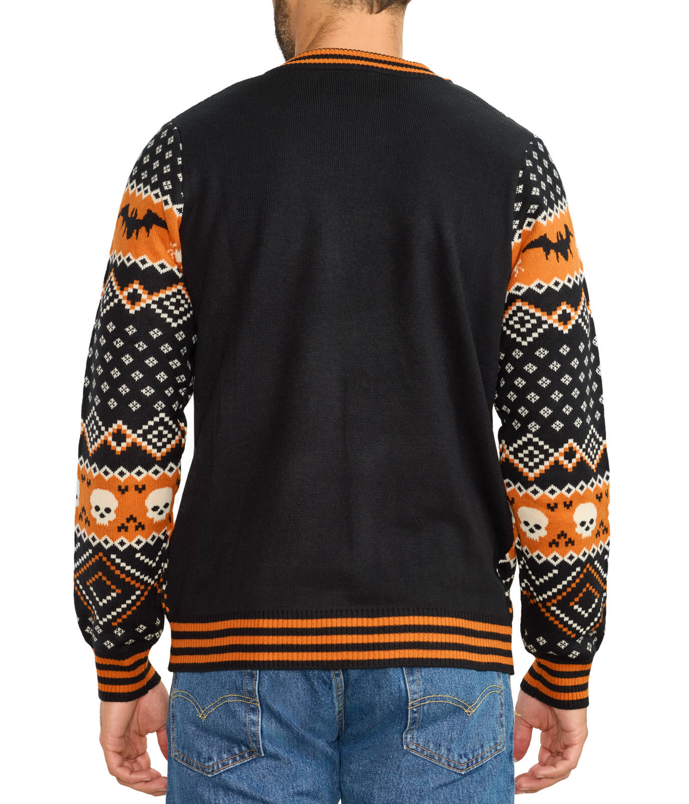 Men's Pumpkin Light Up Sweater - Image 2
