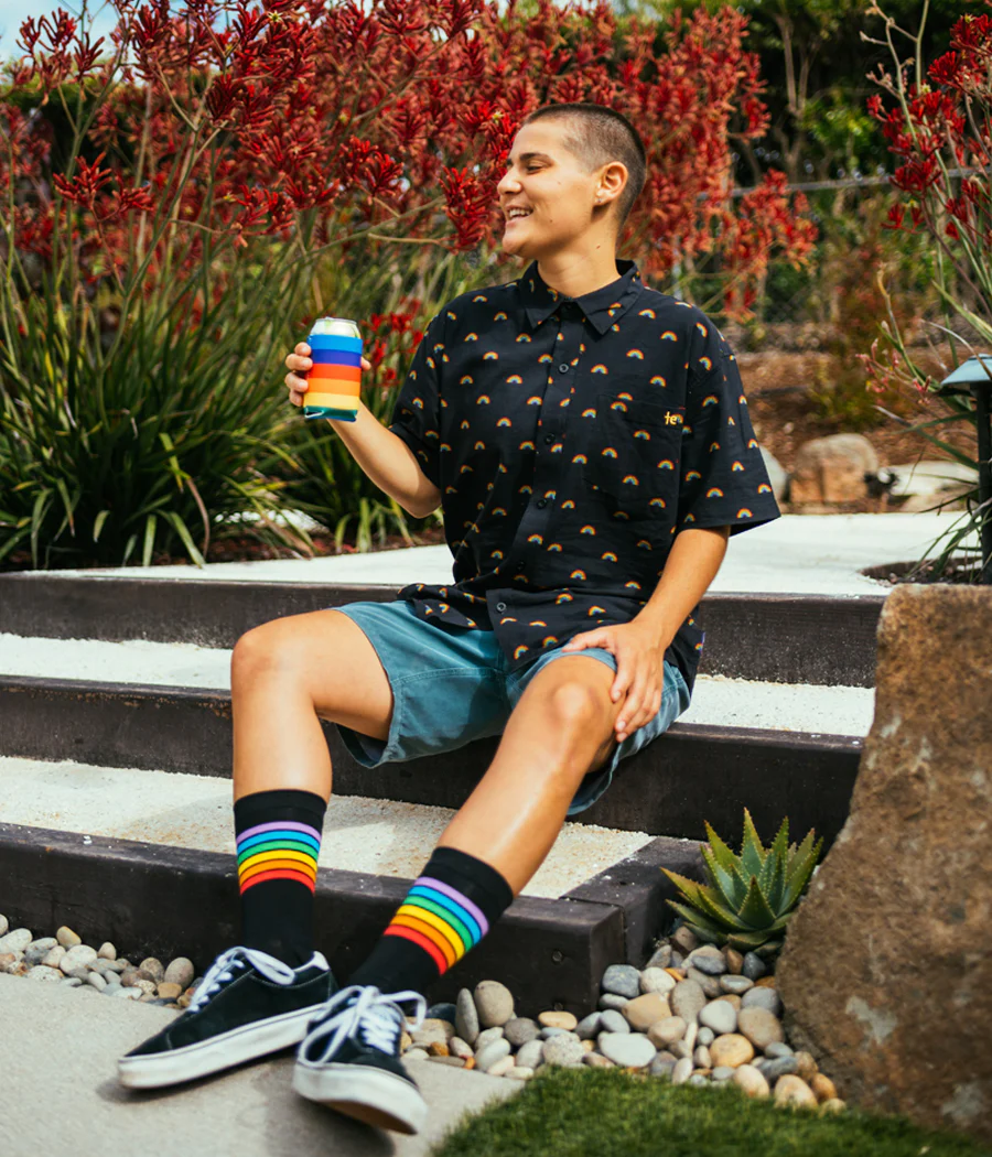 Black Rainbow All The Way Button Down Shirt - Image 2