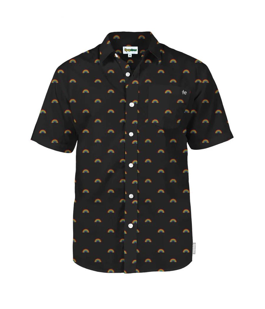 Black Rainbow All The Way Button Down Shirt - Image 3