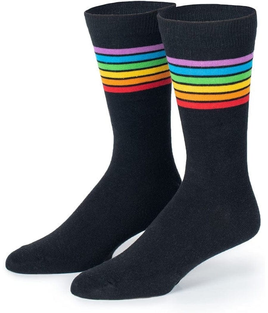 Men's Black Rainbow Socks (Fits Sizes 8-11M) - Image 3