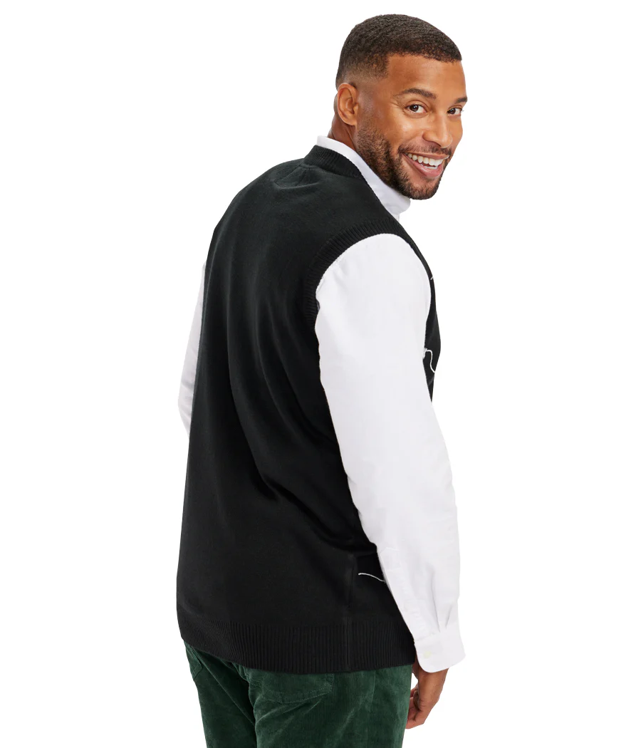 Men's Sequin Tangle Wrangler Ugly Christmas Sweater Vest - Image 2