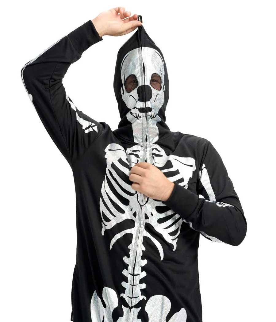 Men's Shimmer Skeleton Costume - Image 2