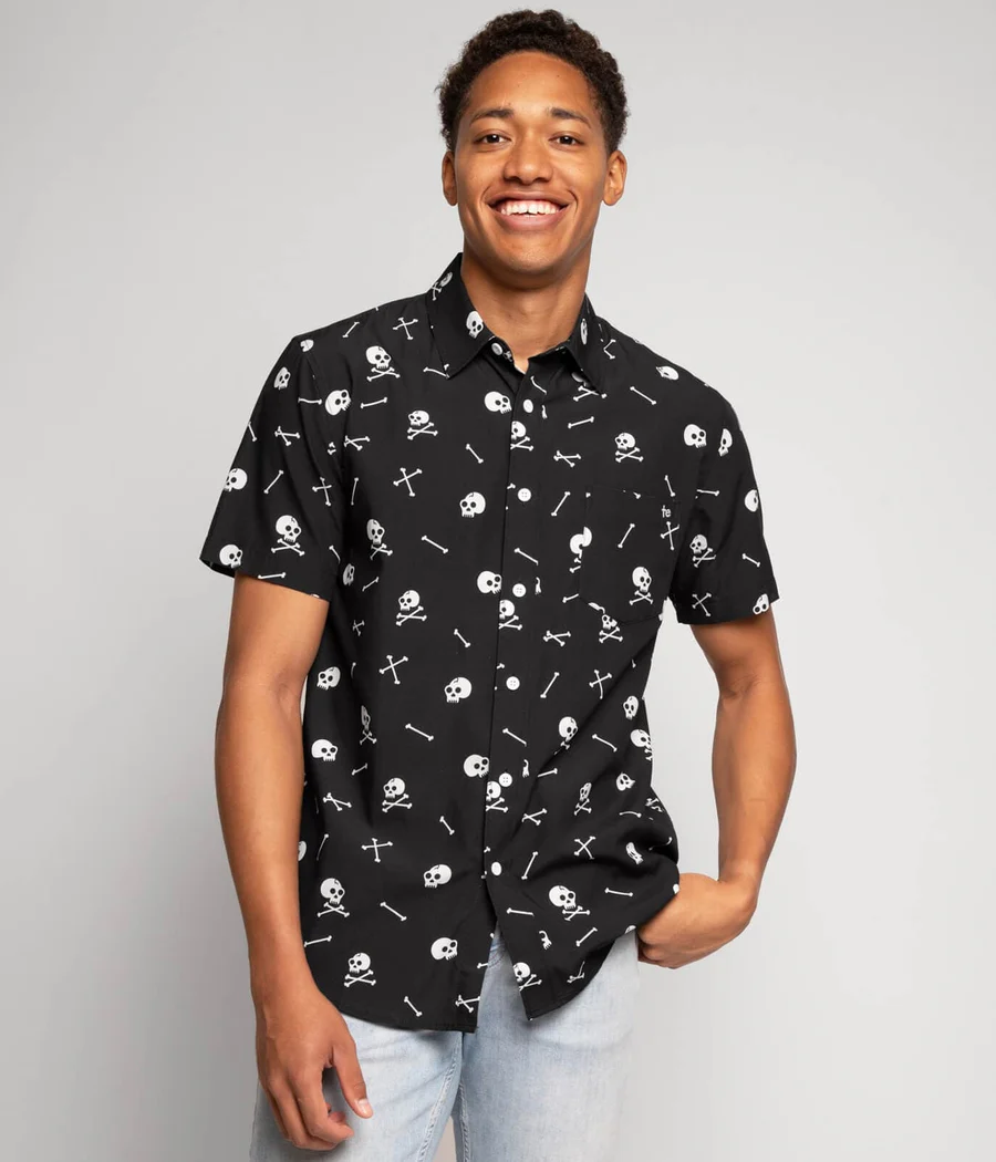 Men's Skeleton Button Down Shirt - Image 2