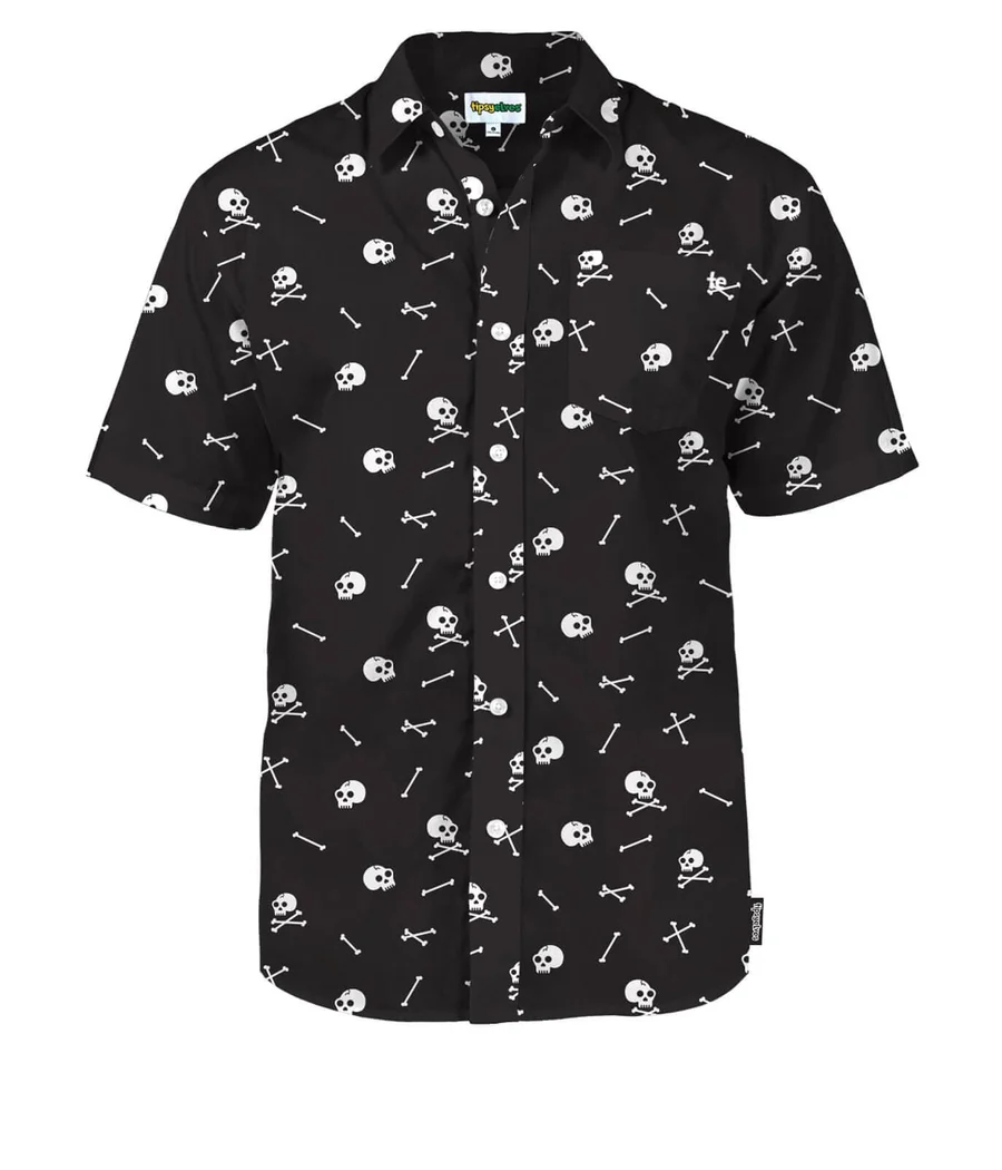 Men's Skeleton Button Down Shirt - Image 3