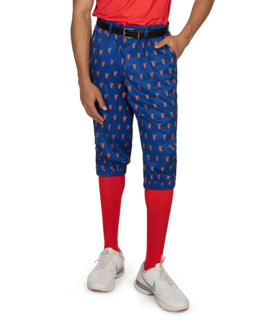 Men's Bloody Mary Golf Knickers with Red Golf Socks - Image 2