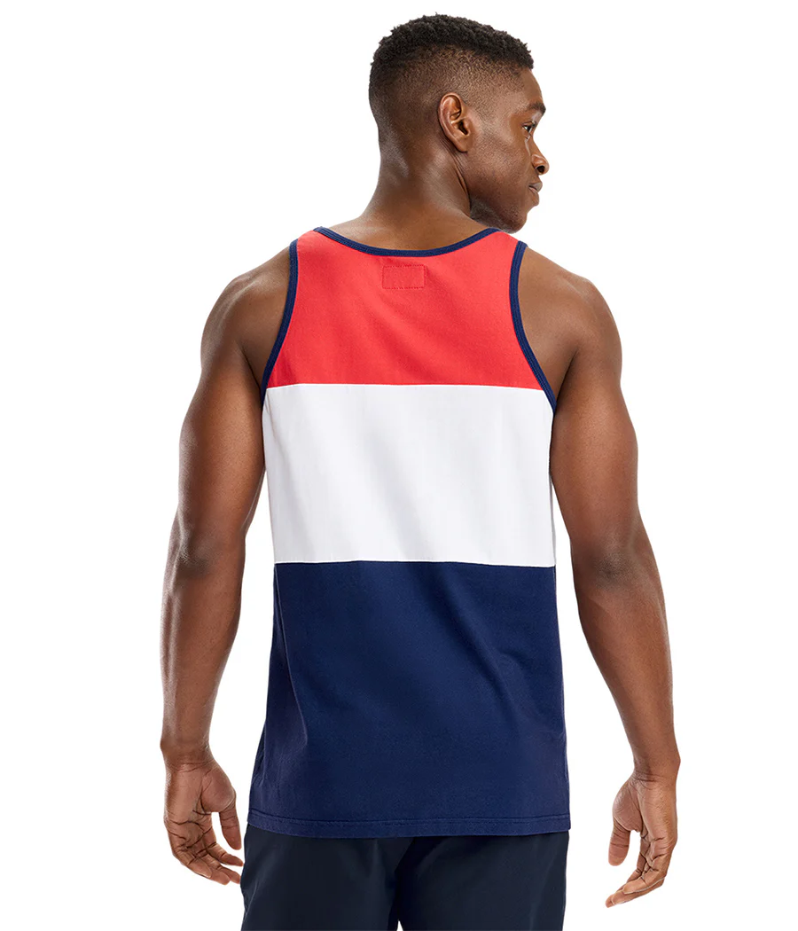 Men's Declaration of DARE Tank Top (Blue) - Image 4