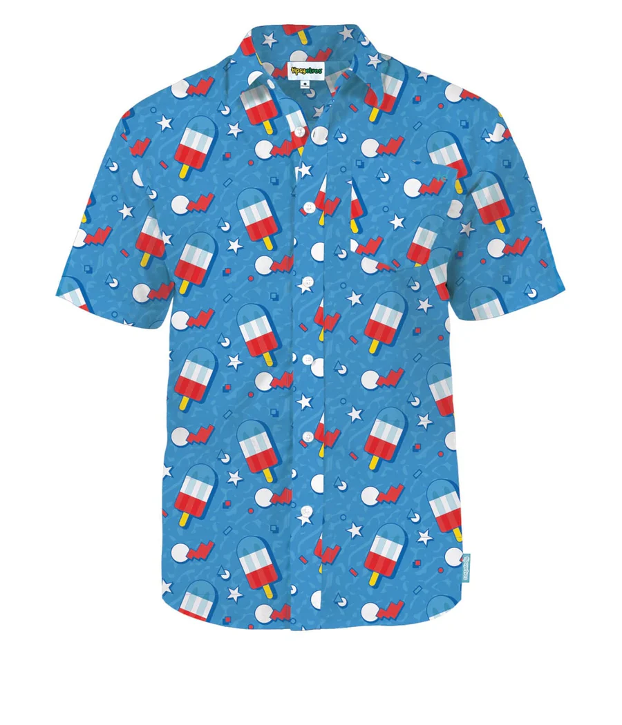 Men's Patriotic Pops Button Down Shirt - Image 2