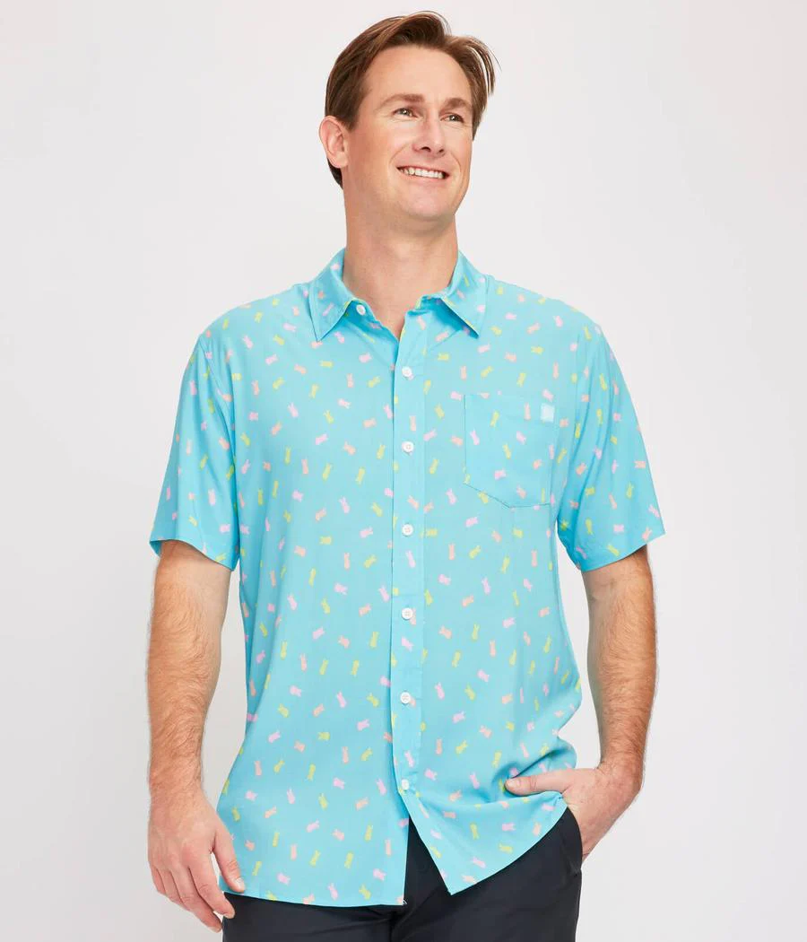 Men's PEEPS® It's Hoppin' Button Down Shirt - Image 2
