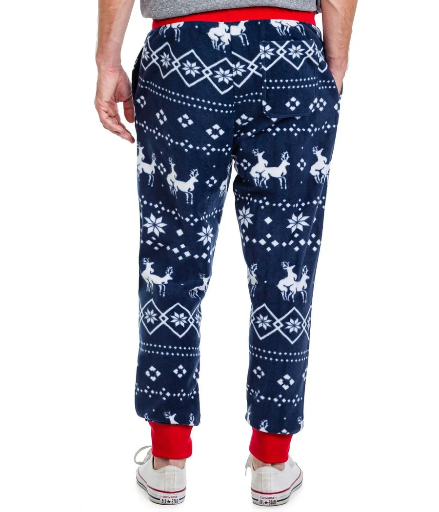 Men's Blue Reindeer Climax Jogger Sweatpants - Image 2