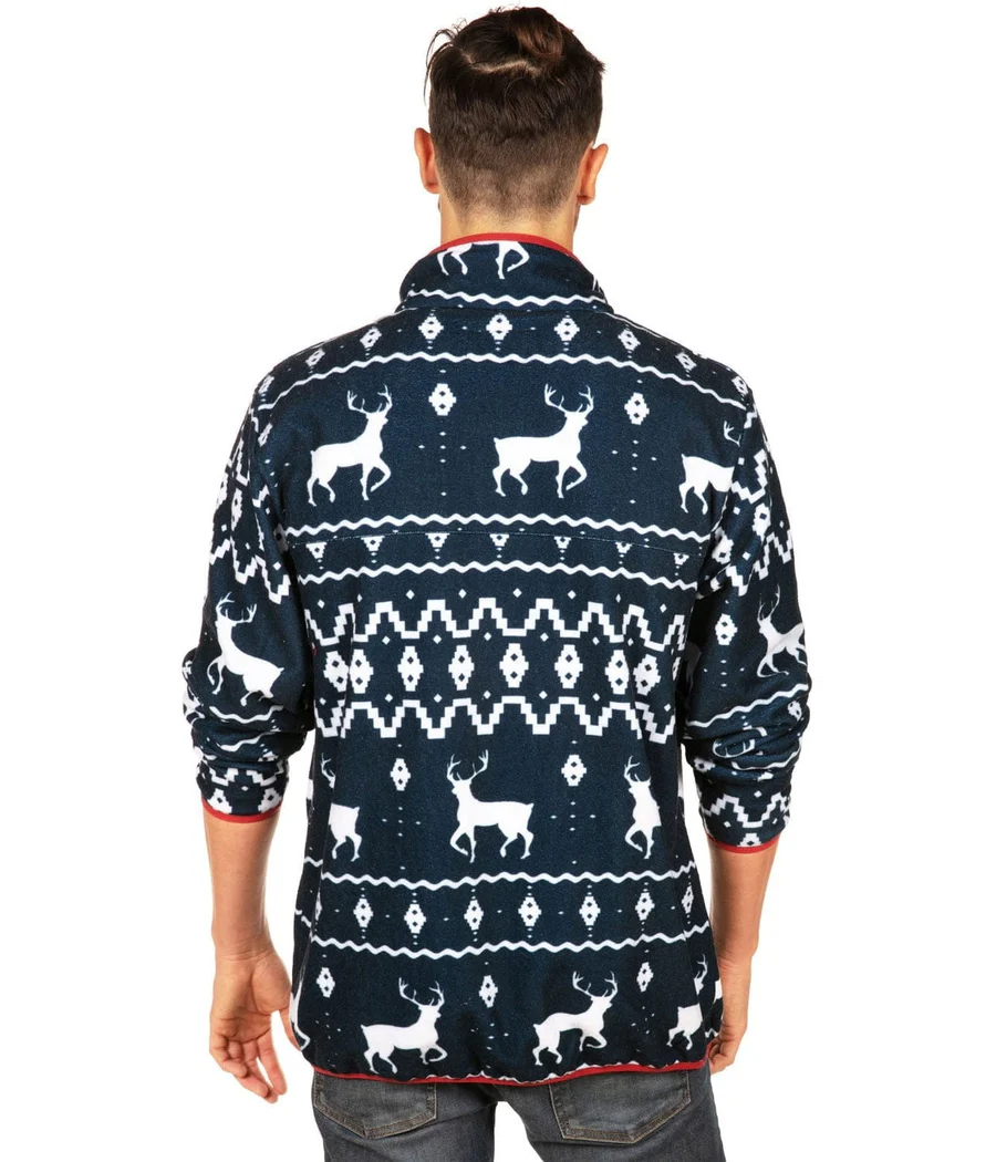 Men's Blue Reindeer Fleece - Image 2