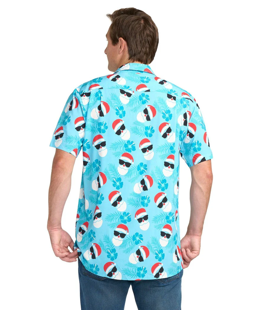 Men's Shady Santa Button Down Shirt - Image 3