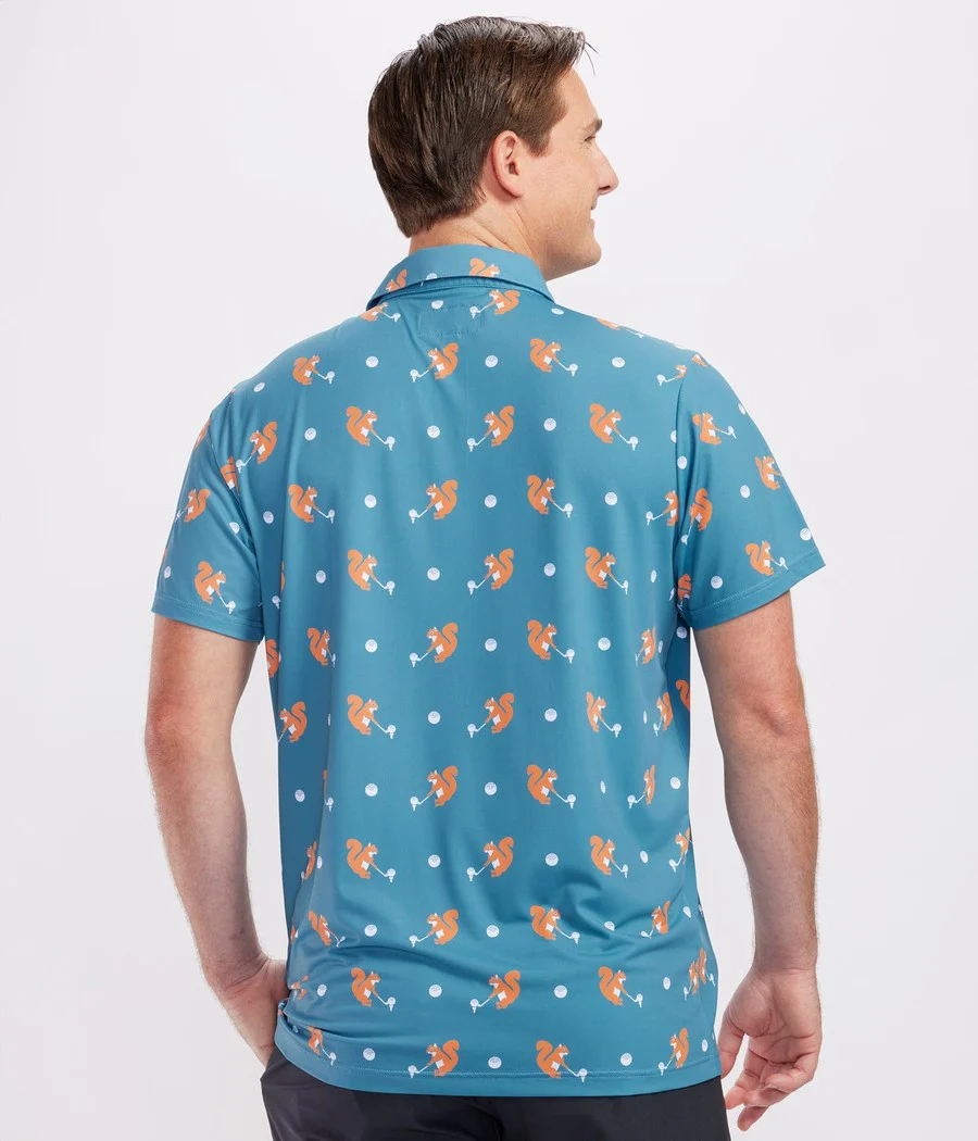 Men's Squirrel! Golf Polo - Image 3