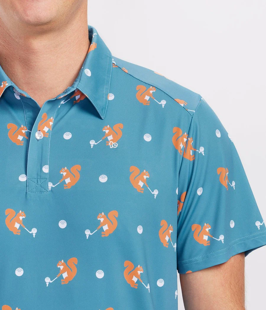 Men's Squirrel! Golf Polo - Image 4