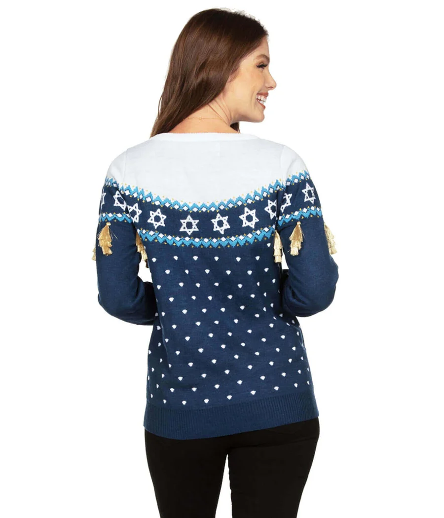 Women's Hanukkah Tassel Sweater - Image 2
