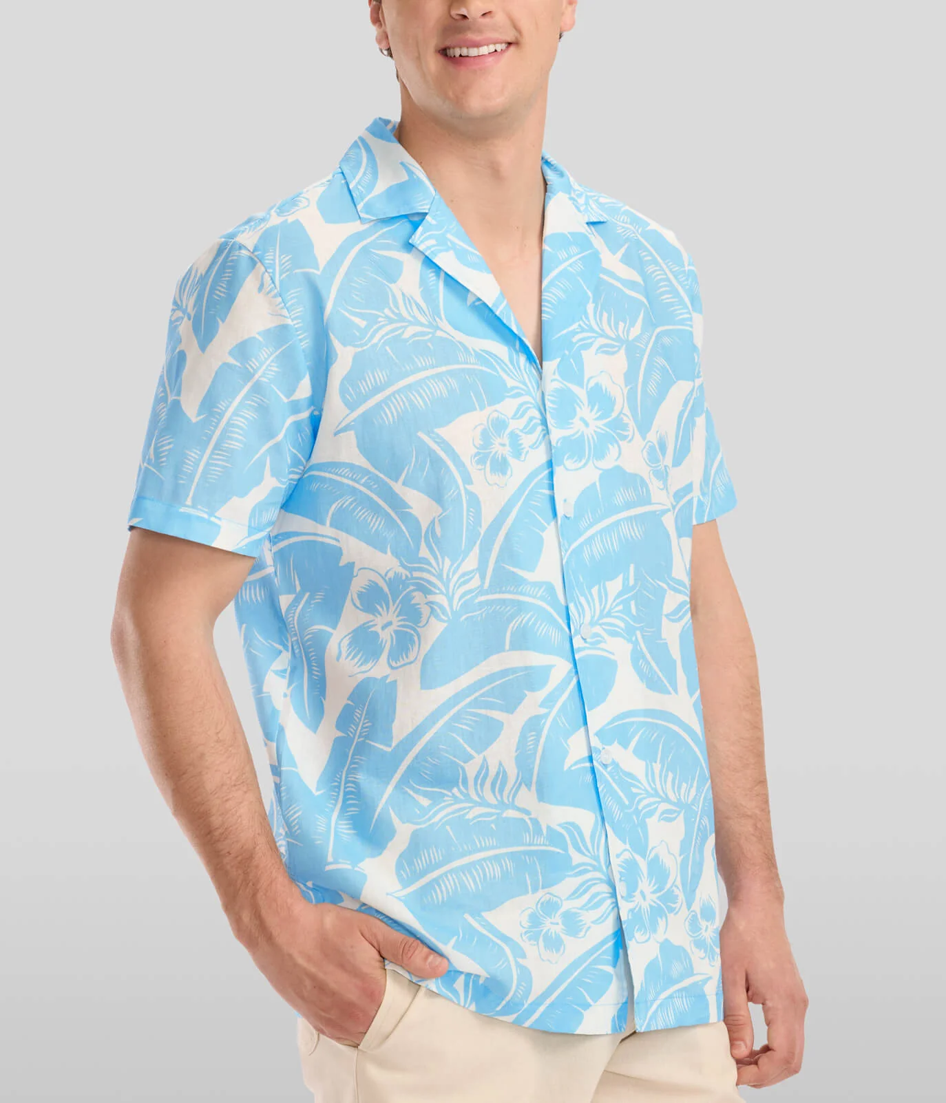 Men's Frond of Paradise Linen Cabana Shirt - Image 3