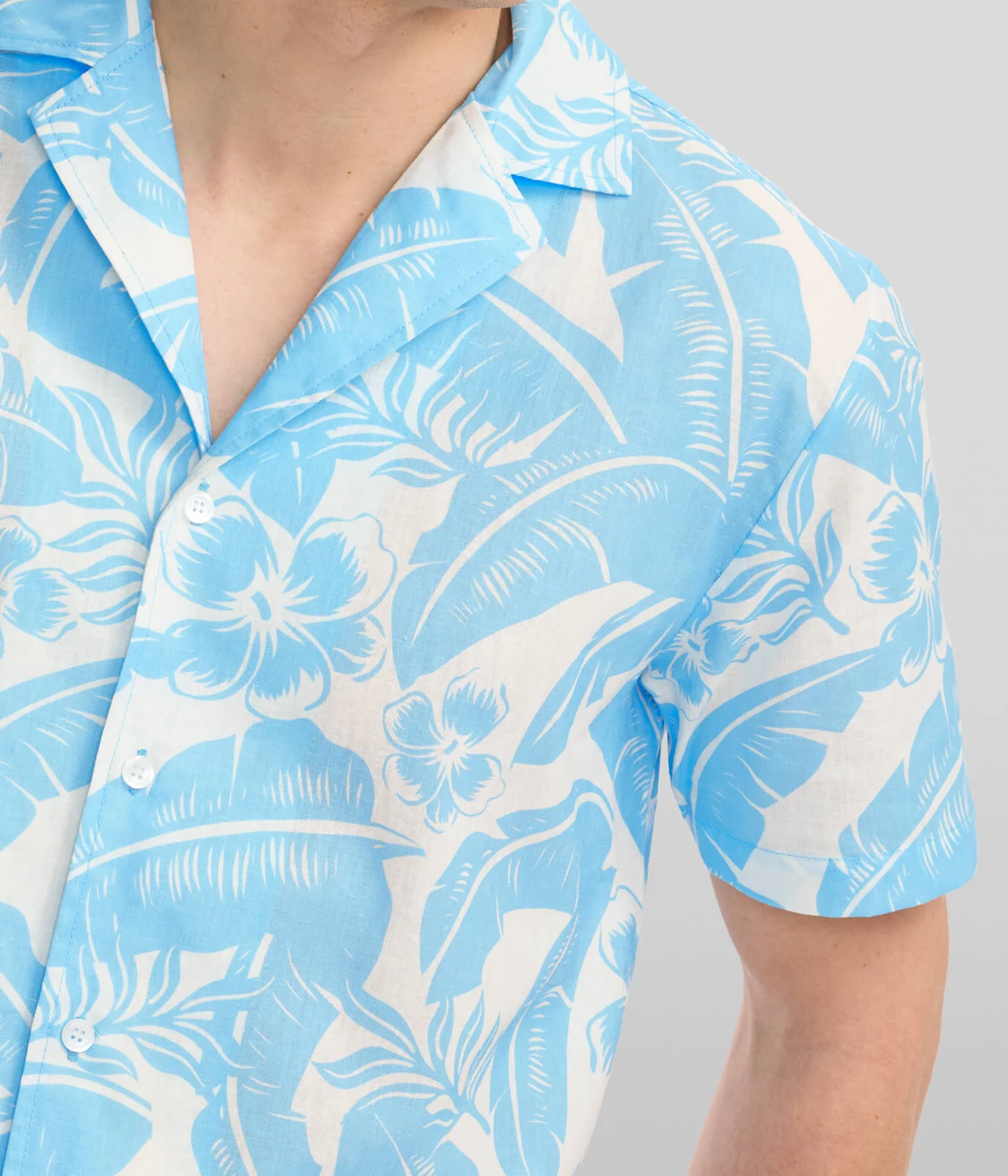 Men's Frond of Paradise Linen Cabana Shirt - Image 5